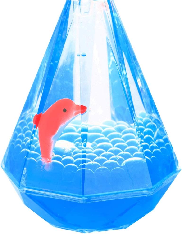YUE MOTION Liquid Motion Bubbler Floating Sea Creatures, Diamond Shaped Liquid Timer for Fidget