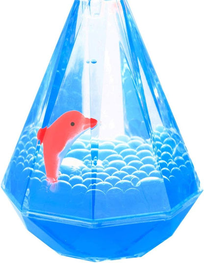 YUE MOTION Liquid Motion Bubbler Floating Sea Creatures, Diamond Shaped Liquid Timer for Fidget