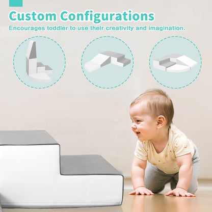 Foam Blocks Climbing for Kids: Toddler Toys for Indoor and Outdoor Fun - Soft PU Leather Play