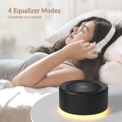 Nursery Lamp with Sound Machine, Mood Lighting, 7 Colors Night Light, 30 Soothing Sounds, White
