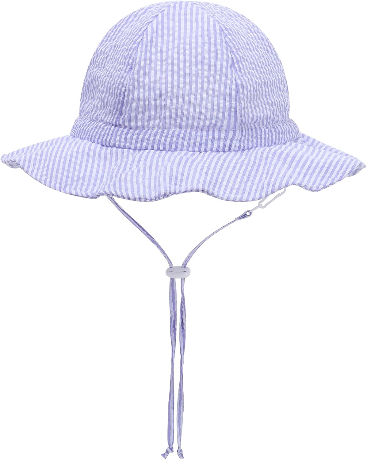 UPF 50+ Baby Bucket Hat - Wide Brim Sun Protection Beach Cap for Girls - Cute & Adjustable Toddler
