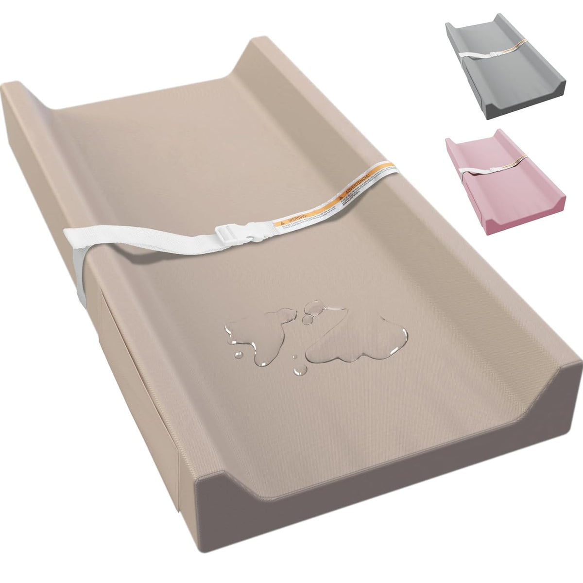 Vegan Leather Baby Changing Pad, Waterproof & Wipeable Soft Diaper Changing Mat 32“ x 16.6"
