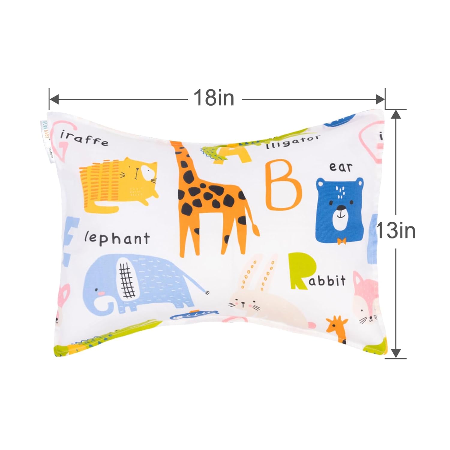 ALVABABY Toddler Pillowcases 2 Pack Cotton Kids Pillow Cover Fit 13"x 18" or 14"x20" Envelope for