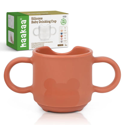 haakaa Silicone Baby Training Cup, Toddler Learning Open Cup for Baby 6 Months+, Drop-Proof BPA