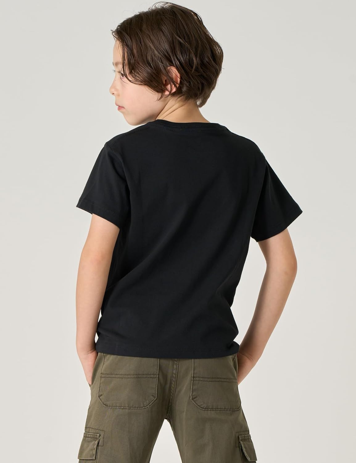 LAPASA Kids T-Shirts Short Sleeve (4 Pack) 100% Cotton Plain Top Tees Boy & Girl Unisex Toddler