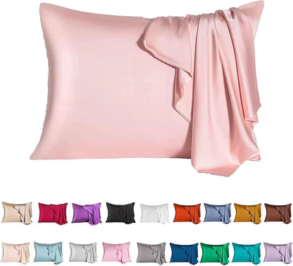 Mulberry Silk Pillowcase for Hair and Skin,Queen Size Cooling Silk Pillow Case with Hidden
