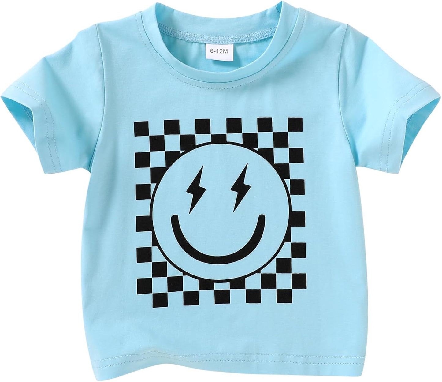 Happy Town Toddler Clothes Baby Boy Girl Smiley Face Shirt Short Sleeve T-Shirt Tee Summer Tops