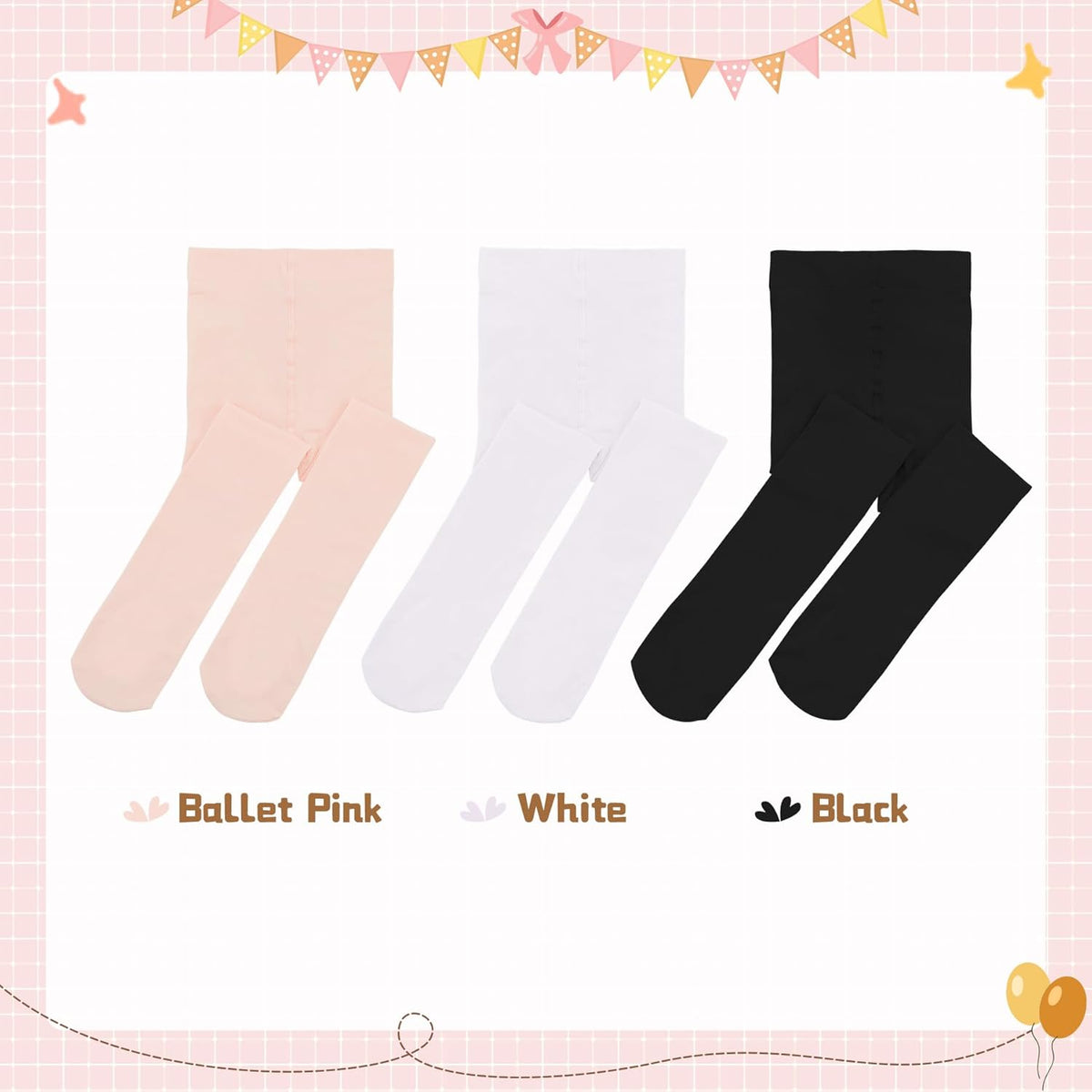Girls Ballet Dance Tights for Toddler Baby Soft Athletic Leggings Infant Elastic Dance Tights for