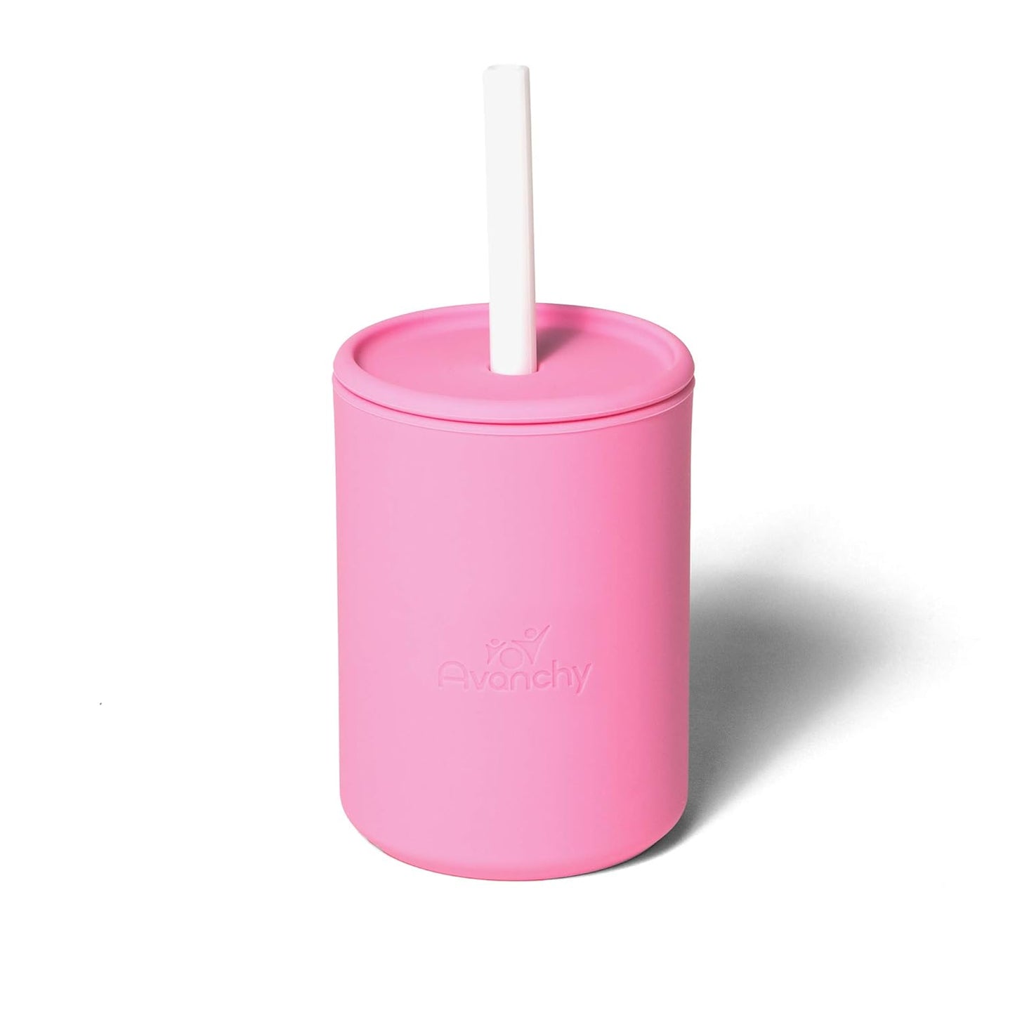 Avanchy Silicone Training Sippy Cup with Straw Lid – Tiny Cup for Babies 6+ Months to Toddlers 1