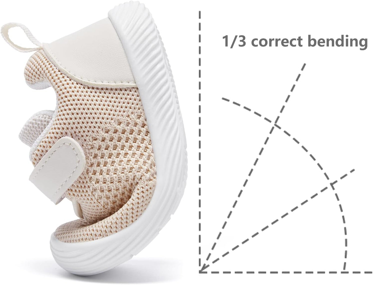 MORENDL Toddler Sneakers Baby Boys & Girls Barefoot Shoes Lightweight Breathable Walking Running