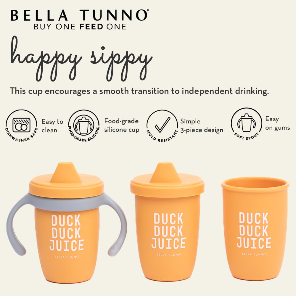 Sippy Cup by Bella Tunno, Silicone Training Cup with Transition Handles for Infants, Toddlers &