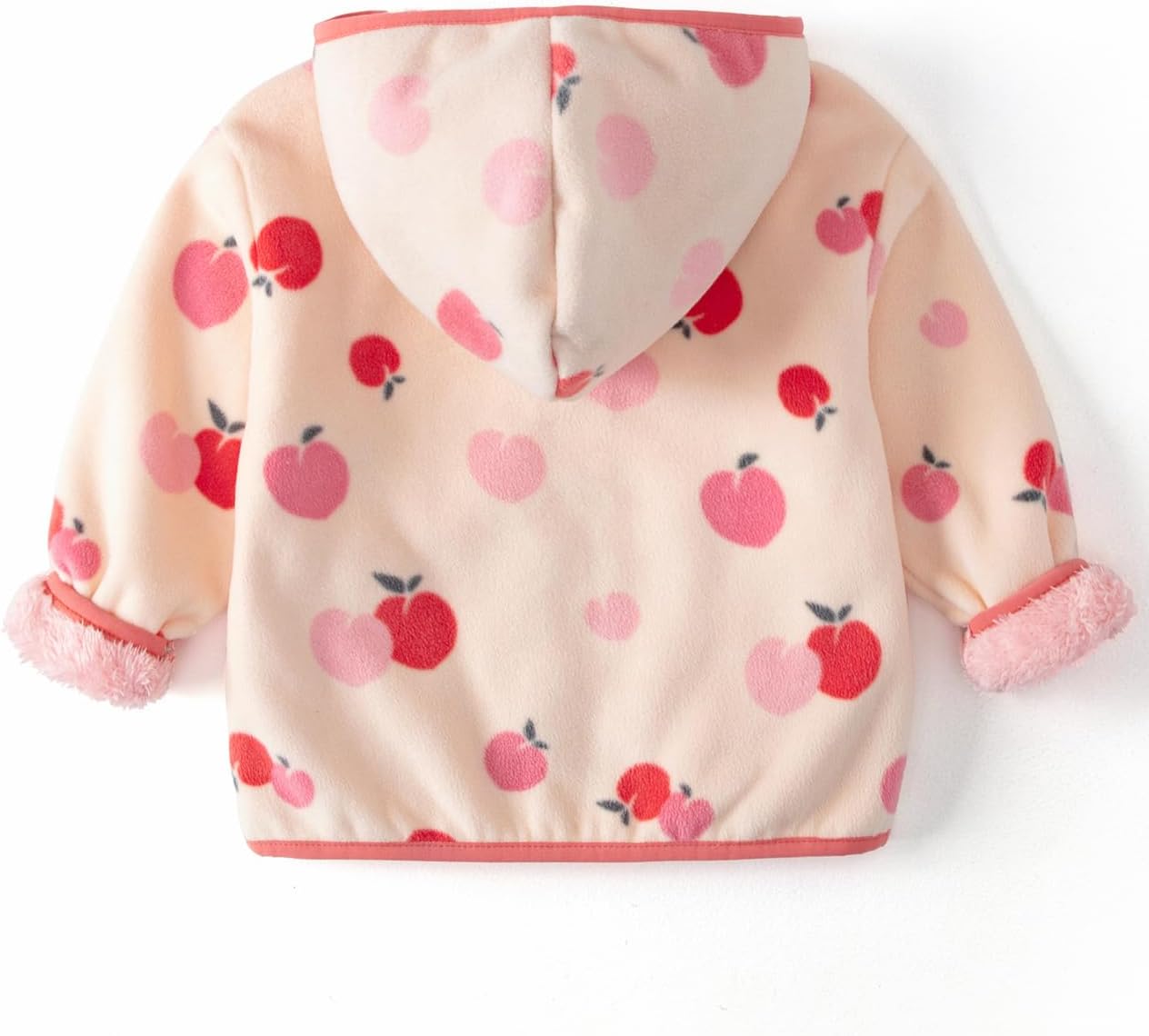 Toddler Printed Polar Fleece hooded Jacket Baby Boys Girls Kids Winter Warm Spring Autumn Outerwear