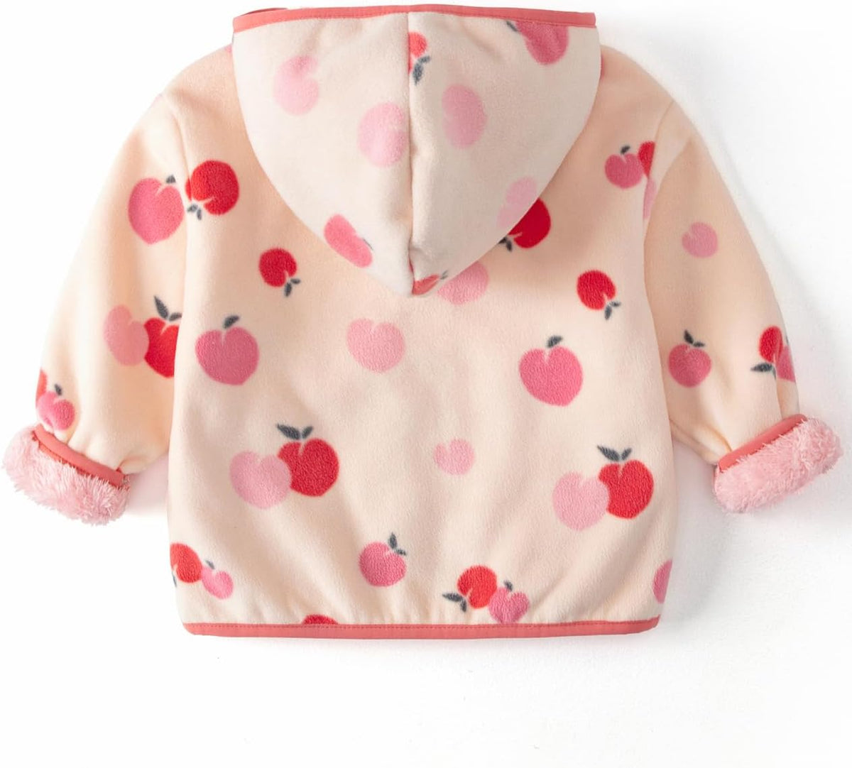 Toddler Printed Polar Fleece hooded Jacket Baby Boys Girls Kids Winter Warm Spring Autumn Outerwear