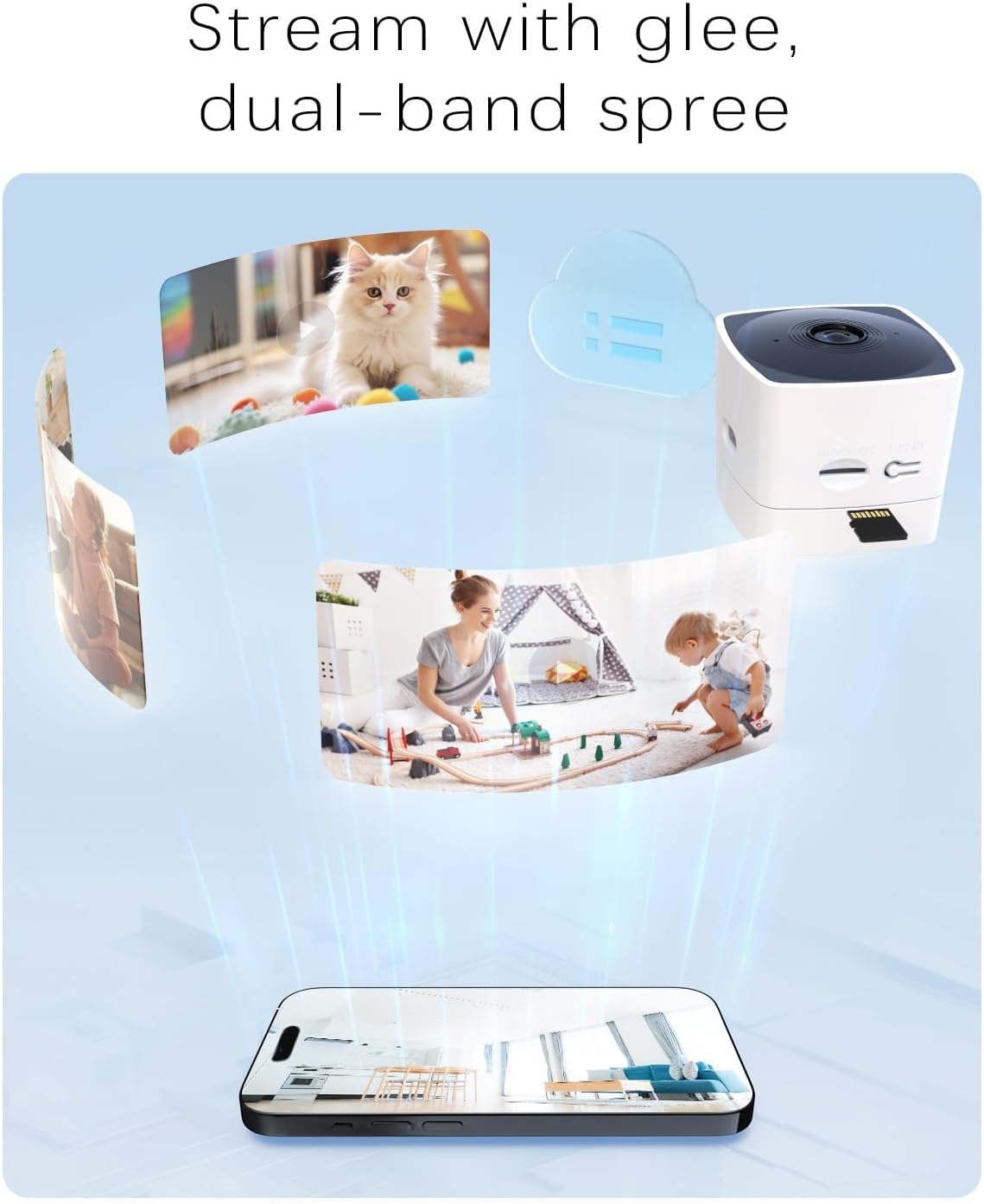 blurams 5GHz Cameras for Home Security, 2K Security Camera Indoor, Pet Camera with Phone App