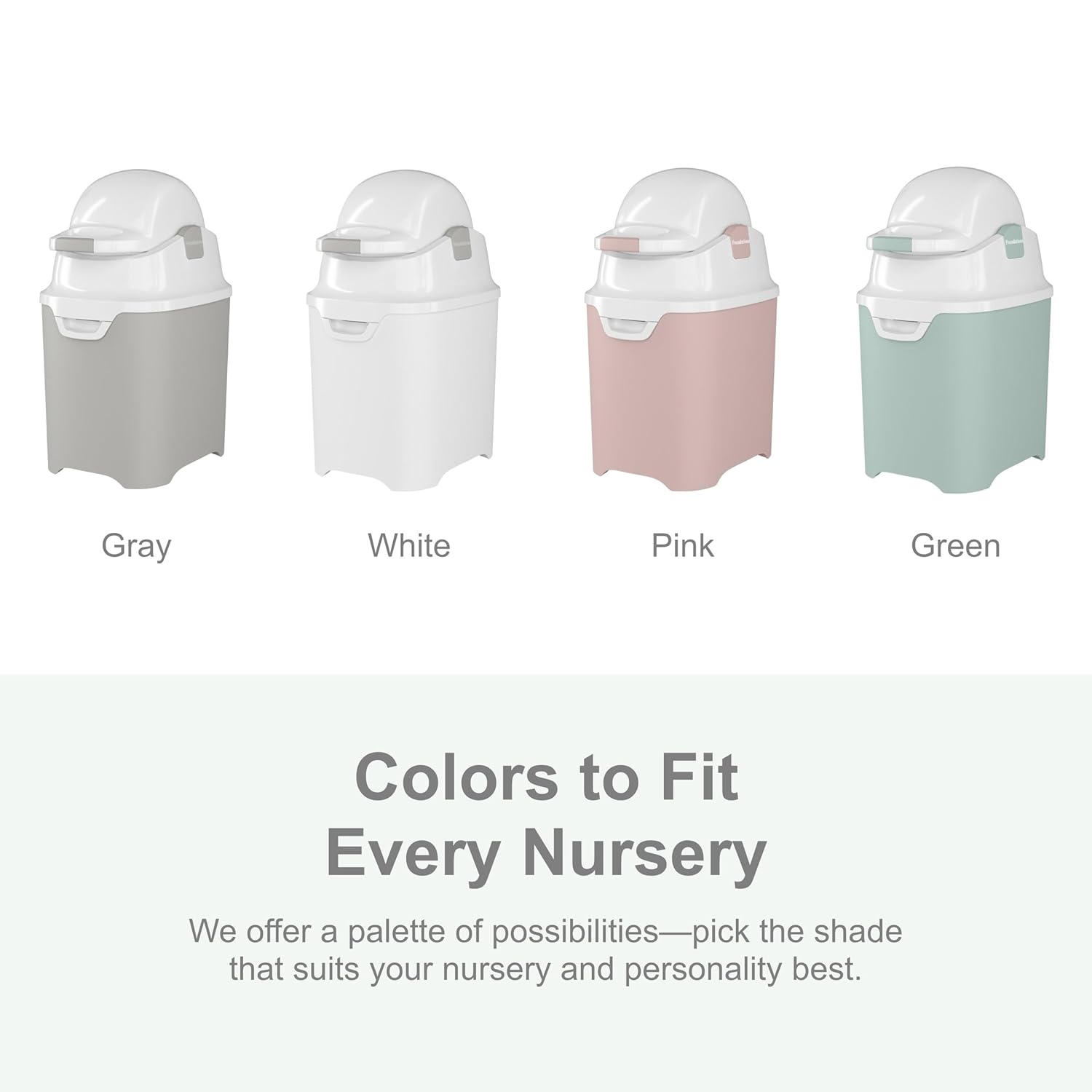 Foundations Mini Diaper Pail with Airtight Lid - Durable & Odorless Diaper Disposal, Large