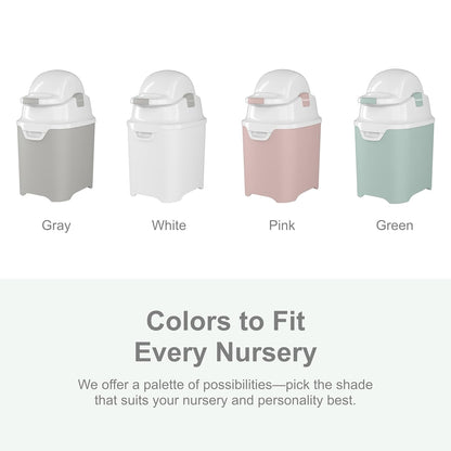 Foundations Mini Diaper Pail with Airtight Lid - Durable & Odorless Diaper Disposal, Large