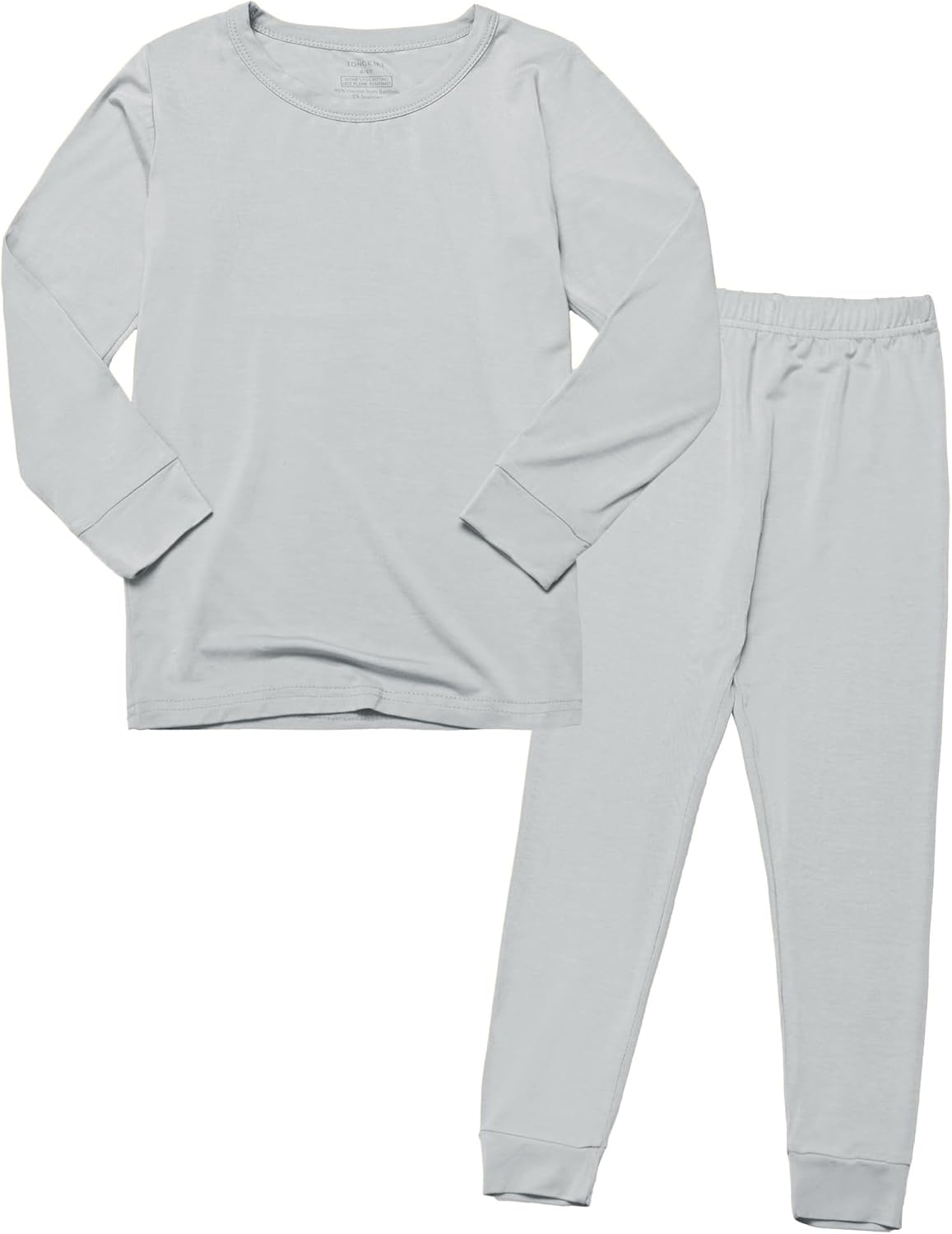 BABY 2T-10Y Toddler Kids Girls Boys Soft Comfy Viscose 2pcs Set Long Sleeve Plain Shirts and Pants
