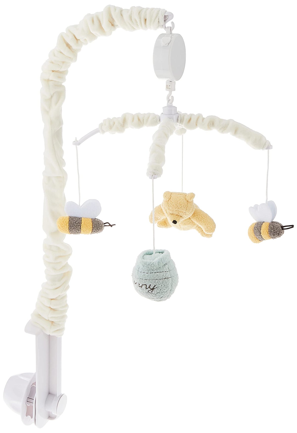 Disney Winnie The Pooh Classic Pooh Ivory, Sage, Butter Musical Mobile with Hunny Pot and Bees
