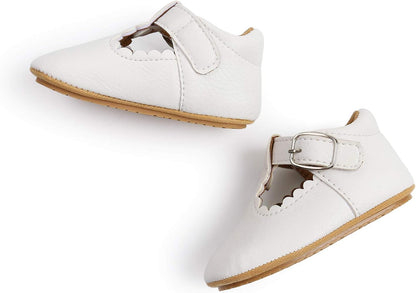 SOFMUO Baby Boys Girls High Top Ankle PU Leather Sneakers Soft Rubber Sole Infant Moccasins Newborn