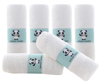 HIPHOP PANDA Baby Washcloths, Rayon Made from Bamboo - 2 Layer Ultra Soft Absorbent Newborn Bath