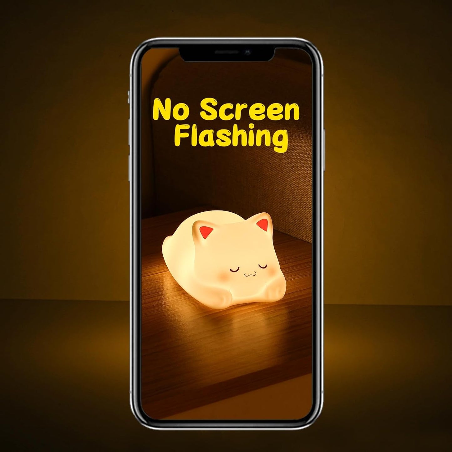 LOVERUIS Cute Night Light for Kids Cat Night-Light Baby Girl Squishy NightLight 1/3 Hour Timer