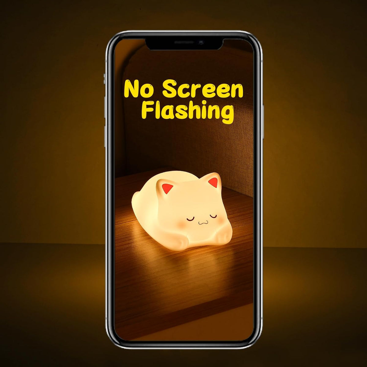 LOVERUIS Cute Night Light for Kids Cat Night-Light Baby Girl Squishy NightLight 1/3 Hour Timer