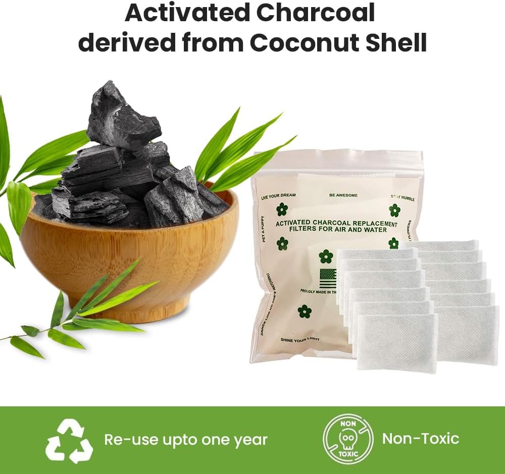 Green Piece® All-Natural Baby Diaper Pail Deodorizer - Activated Charcoal Air Purifier Compatible