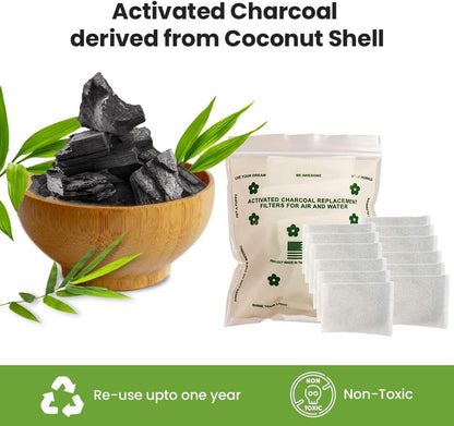 Green Piece® All-Natural Baby Diaper Pail Deodorizer - Activated Charcoal Air Purifier Compatible
