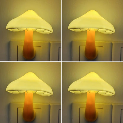 AUSAYE 4 Pack Plug in Night Light, Mushroom Light LED Nightlights for Kids, Adults, Bedroom