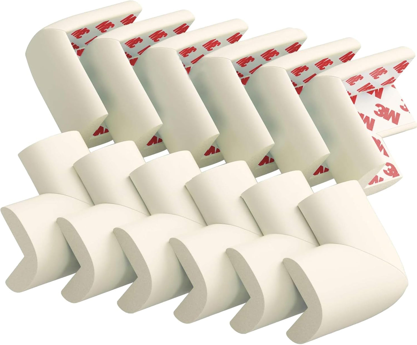 12 Pack Corner Protector Baby Proofing Edge and Corner Guards, Soft Safety Pre-Taped Rubber Foam
