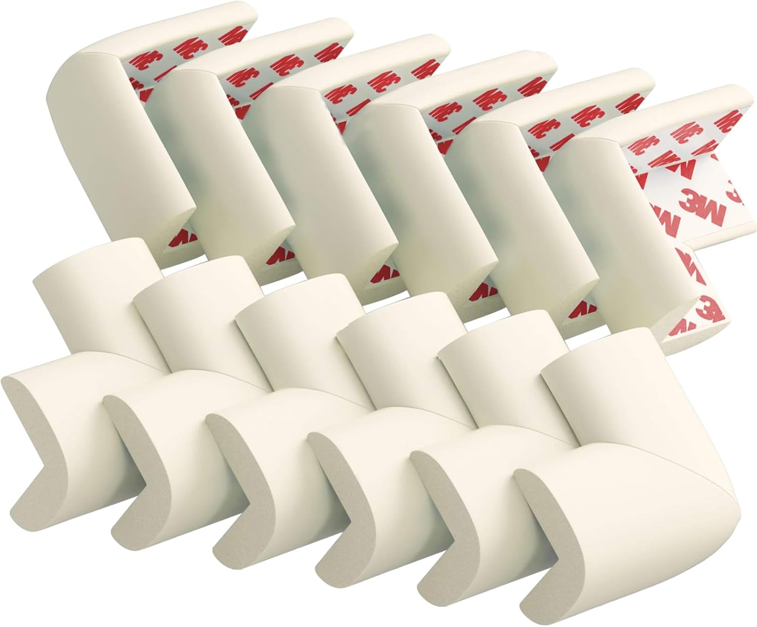 12 Pack Corner Protector Baby Proofing Edge and Corner Guards, Soft Safety Pre-Taped Rubber Foam