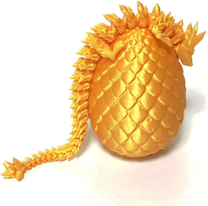3D Printed Dragon Egg,Mystery Crystal Dragon Fidget Toys,Articulated Dragon,Home Desk Decor Easter