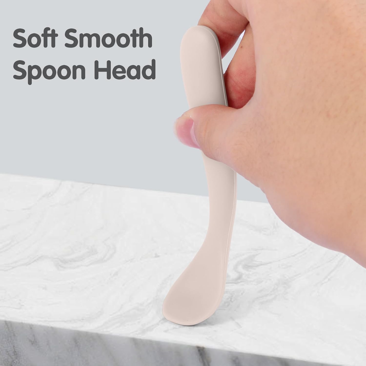 6 Pack Silicone Baby Spoons, Baby Spoons Self Feeding 6 Months+, BPA Free, Soft Tip Baby Utensils