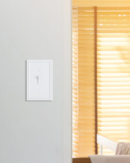 6-Pack Single Toggle Light Switch Cover Plate, Durable Solid Zinc Alloy Decorative Switch Plate