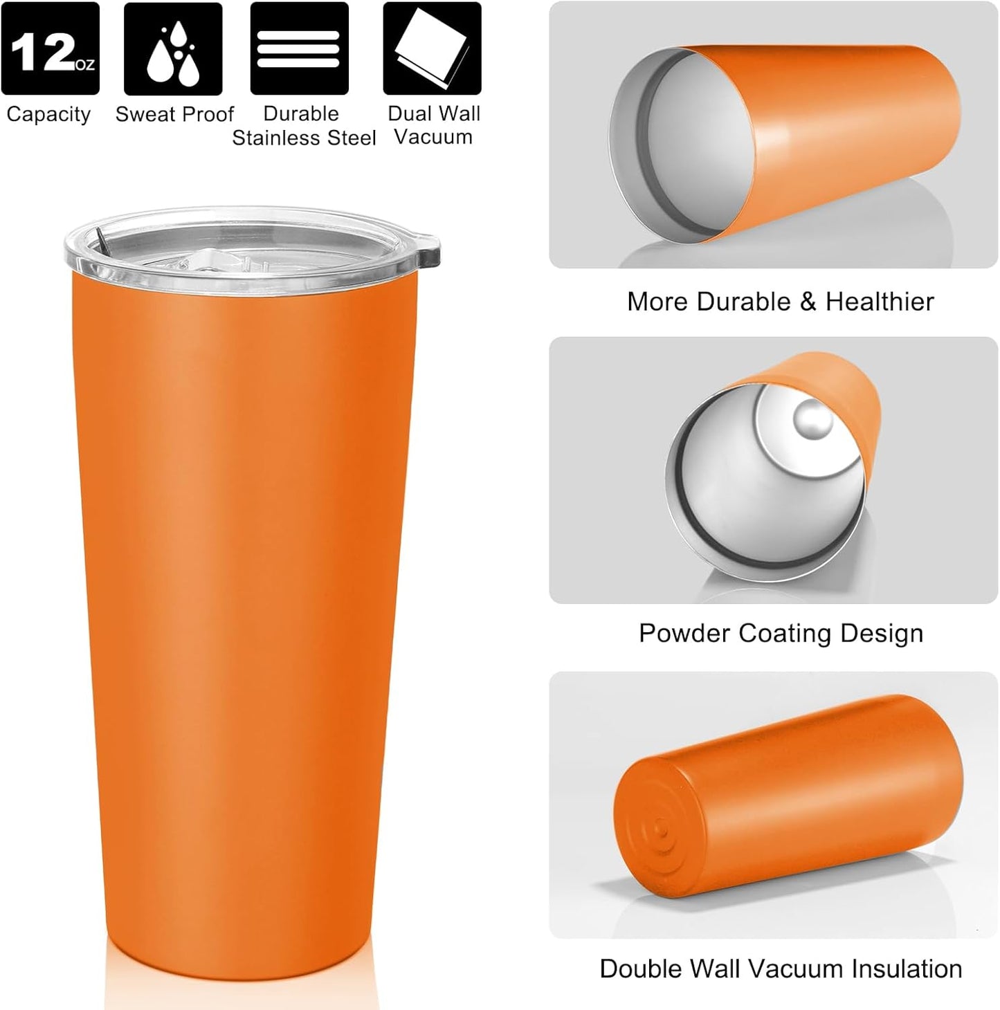 VEGOND 20oz Tumbler Stainless Steel Tumbler with Lid And Straw Vacuum Insulated Double Wall Travel