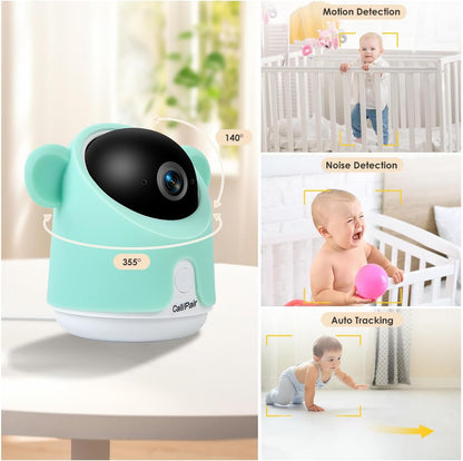 Baby Monitor with Camera and Audio, 1080P Baby Camera Monitor WiFi Smartphone App Control Night