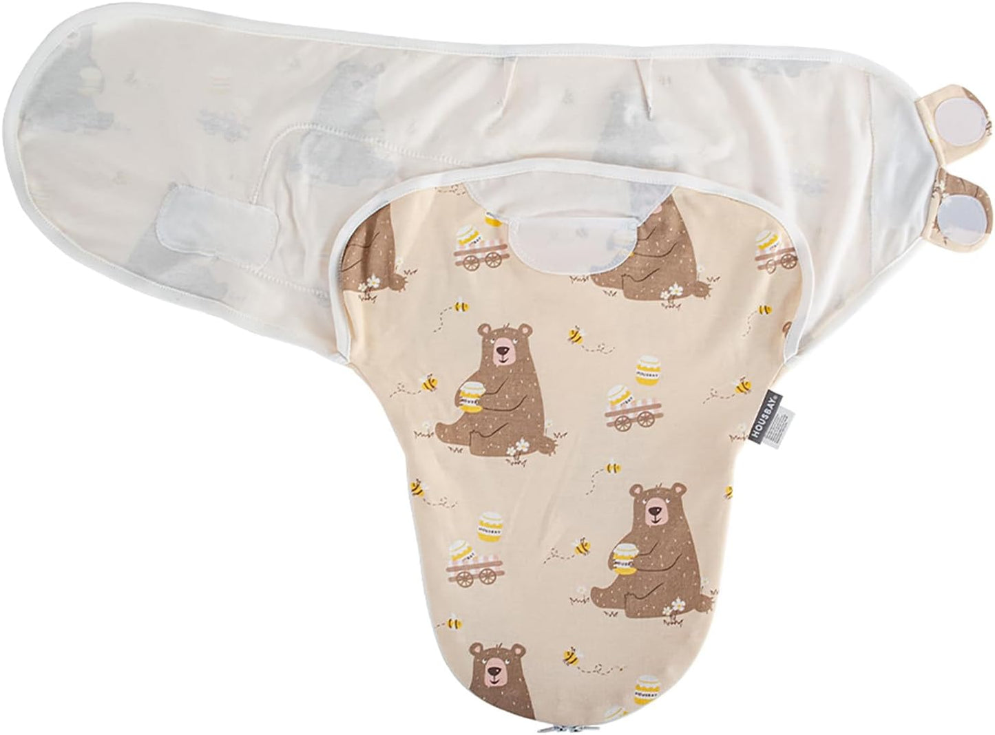 HOUSBAY Baby Swaddle Blanket Boy Girl Super Soft Material Newborn Adjustable Swaddles 2-Way Zipper
