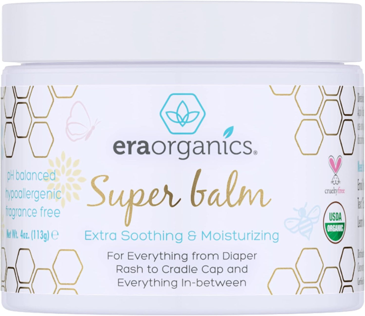 Era Organics Healing Ointment for Babies - USDA Certified Organic Natural Moisturizer Gentle on