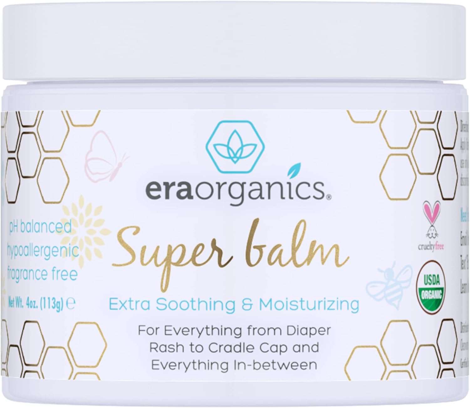 Era Organics Healing Ointment for Babies - USDA Certified Organic Natural Moisturizer Gentle on
