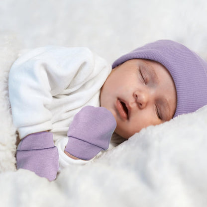Newborn Baby Mittens No Scratch Cotton Elastic Wrist Gloves Infant Toddler Mittens for Baby Boy