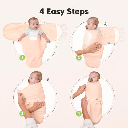 Baby Swaddle Sleep Sacks with Zipper - 3-Pack Swaddles for Newborns 0-3 Months, Infant, Baby Girls
