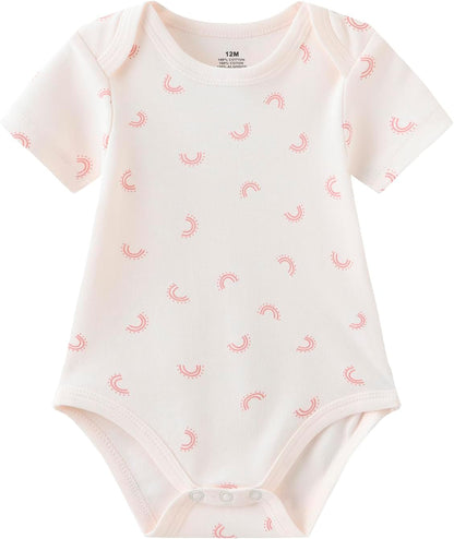 Baby Bodysuit Short Sleeve one-Piece Newborn Baby Clothes for Baby Boy and Girls