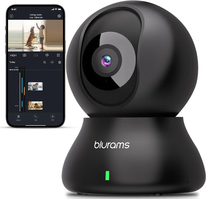 blurams Security Camera, 2K Indoor Camera 360° Pet Camera for Home Security with Phone App, Motion