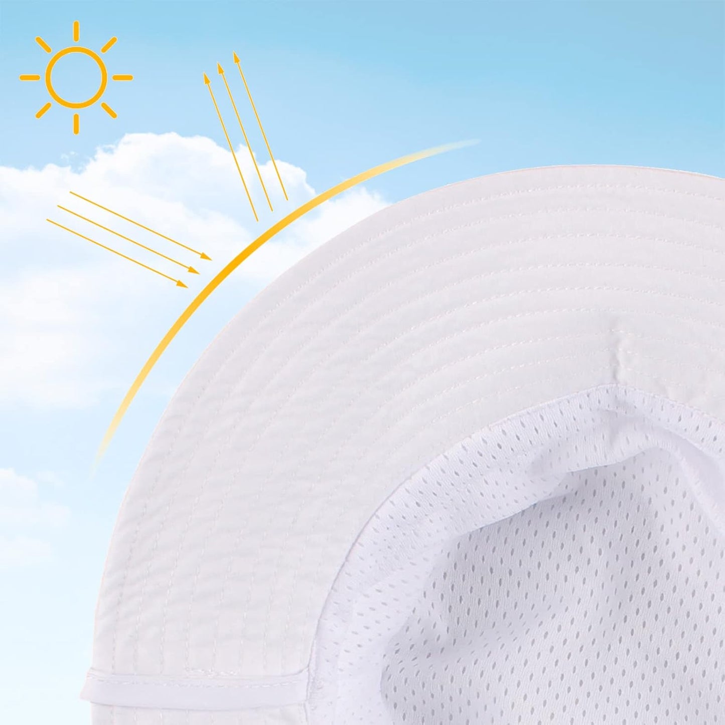 Peecabe Summer Baby Sun Hat for Boys Girls UPF 50+ Wide Brim Toddle Bucket Hat Adjustable Baby