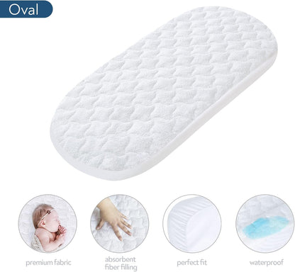 Bassinet Mattress Pad Cover 32" x 16" - Fit for Dream On Me Karley(Plus), Delta Children Deluxe