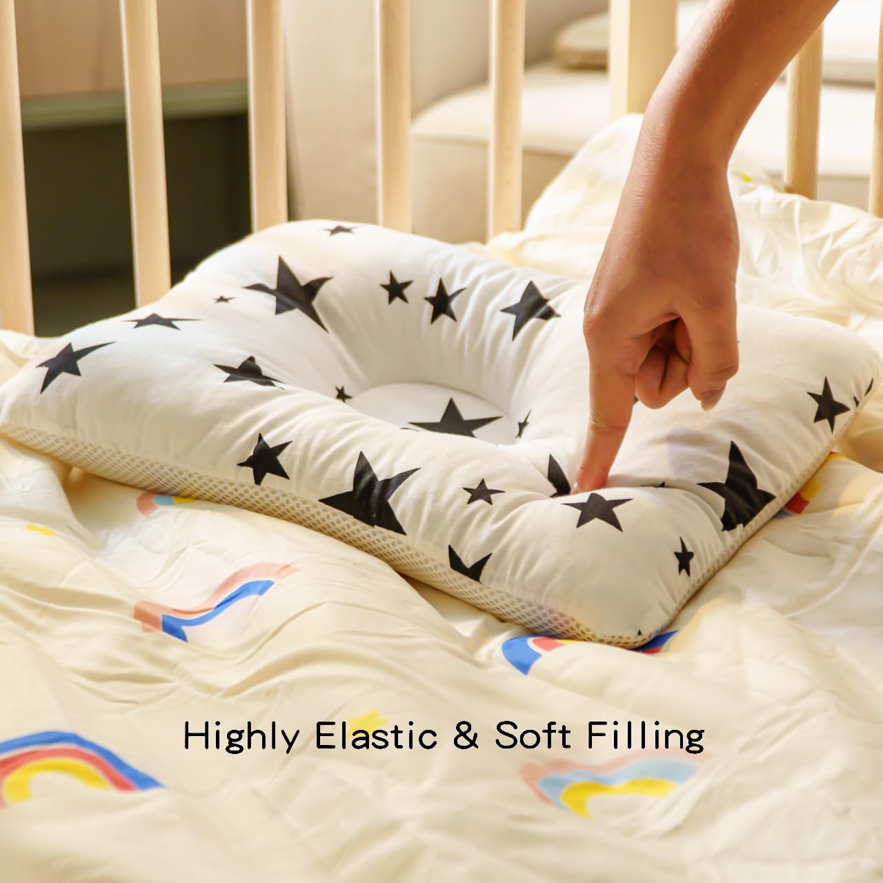 Unisex Pillow 13x9x2, Hypoallergenic Airmesh Breathable Cool 100% Cotton, Control Sweat, Ideal for