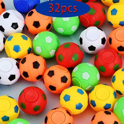 32 PCS Mini Fidget Spinners Soccer Ball Toys for Kids, Soccer Party Favors Goodie Bag Stuffers