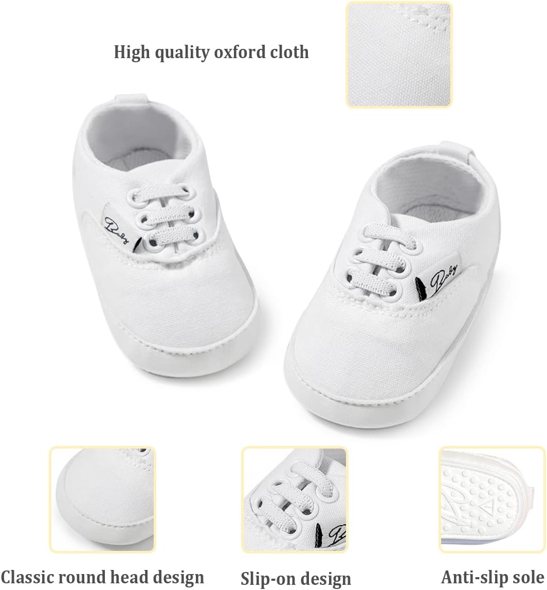 Morbido Infant Baby Boys Girls Canvas Sneaker Toddler Slip On Anti Skid Newborn First Walkers Candy