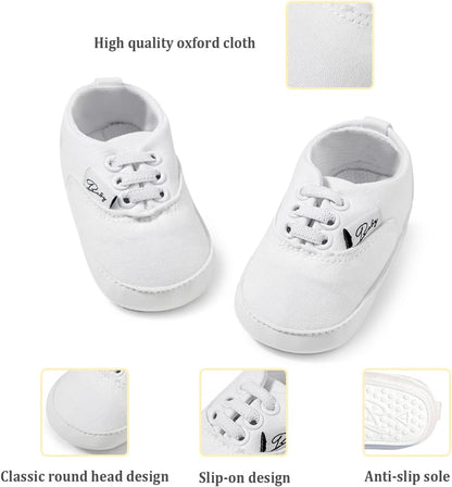 Morbido Infant Baby Boys Girls Canvas Sneaker Toddler Slip On Anti Skid Newborn First Walkers Candy