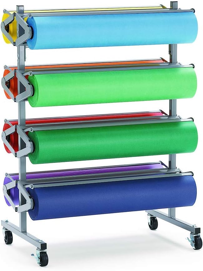 Colorations Arts and Crafts Paper Roll - 36" x 1000', Sky Blue, Dual Surface, Markers, Finger